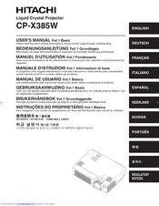 Hitachi CP-X385W User Manual