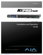 AJA KiProRack Installation And Operation Manual
