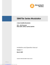 Advantech SBM75e Series Installation And Operation Manual