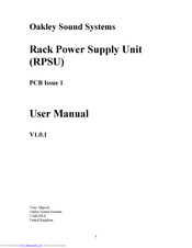Oakley Sound Rack Power Supply Unit (RPSU) User Manual