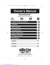 Tripp Lite SmartOnline SU1000RTXL2UHV Owner's Manual