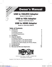 Tripp Lite U244-001-VGA-R Owner's Manual