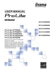 Iiyama ProLite E1702WSV User Manual