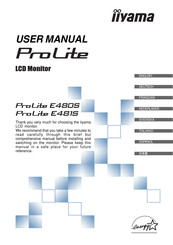 Iiyama ProLite E481S User Manual