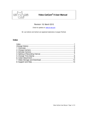 Juergen Perthold Video CatCam II User Manual