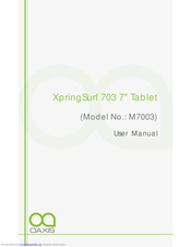 Oaxis XpringSurf 703 M7003 User Manual