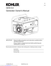 Kohler GEN 5.0 Owner's Manual
