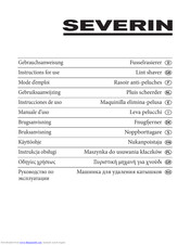 Severin Steam travel-iron Instructions For Use Manual