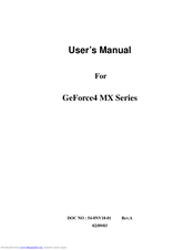 NVIDIA GeForce4 MX Series User Manual