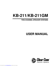 Clear-Com KB-211GM User Manual