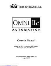 HAI OMNI IIe Owner's Manual