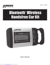 Wagan Wireless Handsfree Car Kit User Manual