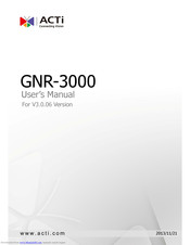 ACTi GNR-3000 User Manual