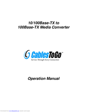 Cables to Go 10/100Base-TX Operation Manual
