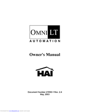 HAI OMNI LT Owner's Manual