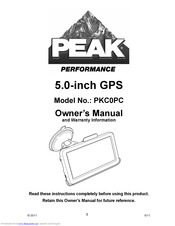 Peak Performance PKC0PC Owner's Manual