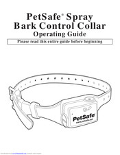 Petsafe Spray Bark Control Collar Operating Manual