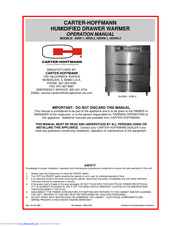 Carter Hoffman HDW-1 Operation Manual