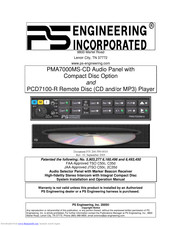 PS Engineering PMA7000MS-CD Operation Manual