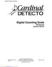 Cardinal Detecto CS-15 Operation Manual