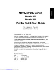 ENCAD NovaJet 850 Quick Start Manual