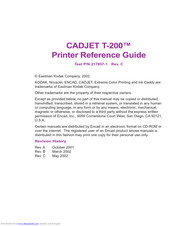 Kodak CADJET T-200 Reference Manual
