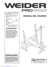 Weider Pro 550 Manual Del Usuario