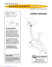 Weslo WLEX09000 User Manual