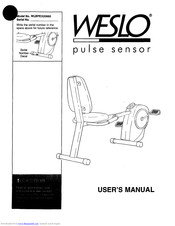 Weslo PULSE SENSOR Manual