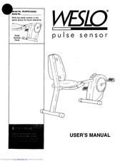Weslo Pursuit 612sw/pulse Manual