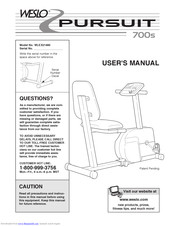 Weslo WLEX21490 User Manual