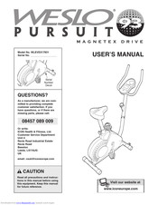 Weslo Pursuit 93 Bike User Manual
