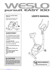 Weslo Pursuit Easy 100 Manual