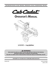 Cub Cadet LS 25 CC Operator's Manual