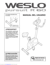 Weslo Pursuit R 60 Bike Manual Del Usuario
