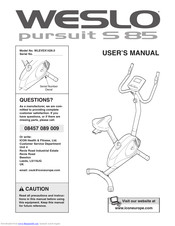 Weslo Pursuit S 85 User Manual