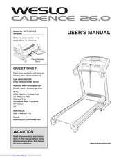 Weider Welso Cadence 26.0 Treadmill Manual