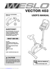 Weslo WLEVEX29830 User Manual