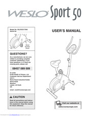 Weslo WLEVEX17040 User Manual