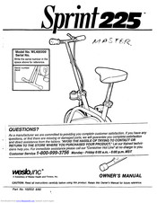Weslo Sprint 215 Manual