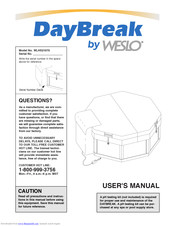 Weslo Daybreak User Manual
