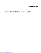 Lenovo 43R1814 - USB Modem - 56 Kbps Fax User Manual