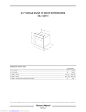 Fisher and Paykel OB24SDPX2 Product Dimensions