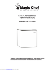 Magic Chef MCAR170B User Manual