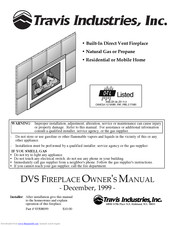 Travis Industries DVS FIREPLACE Owner's Manual