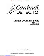 Cardinal CS Series Operation Manual