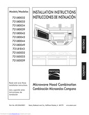 Kenmore 721.80032 Installation Insrtuctions