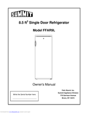 Summit FFAR9L Owner's Manual