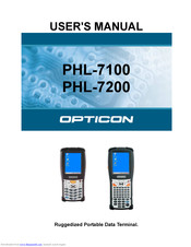 Opticon PHL-7100 User Manual