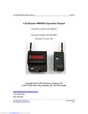 PLC Electronic Solutions Cini Remote 900MHz Operation Manual
